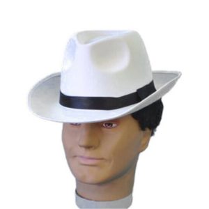 Bowler hat (worn at a jaunty angle)