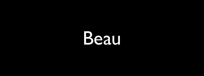 Beau, a cute pet name for your lover.