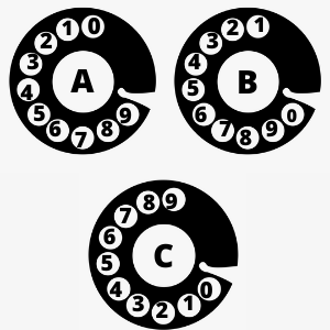 Which of these rotary phones is numbered correctly?