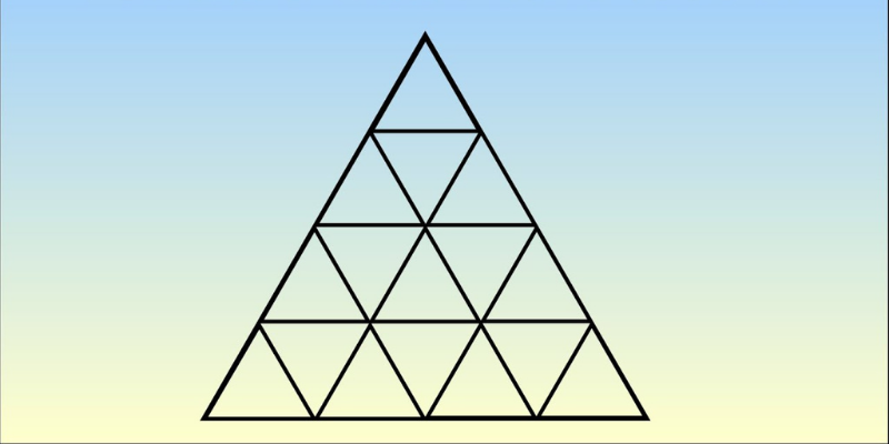How many triangles do you see?