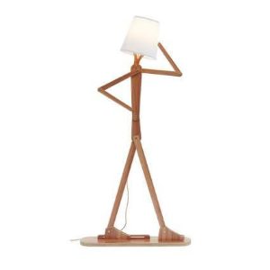 A stick figure lampholder