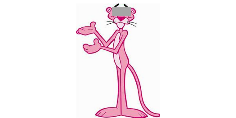 Pink Panther’s eyes are?