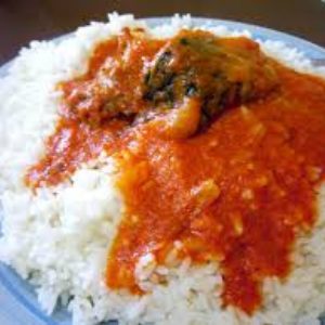 Rice and stew
