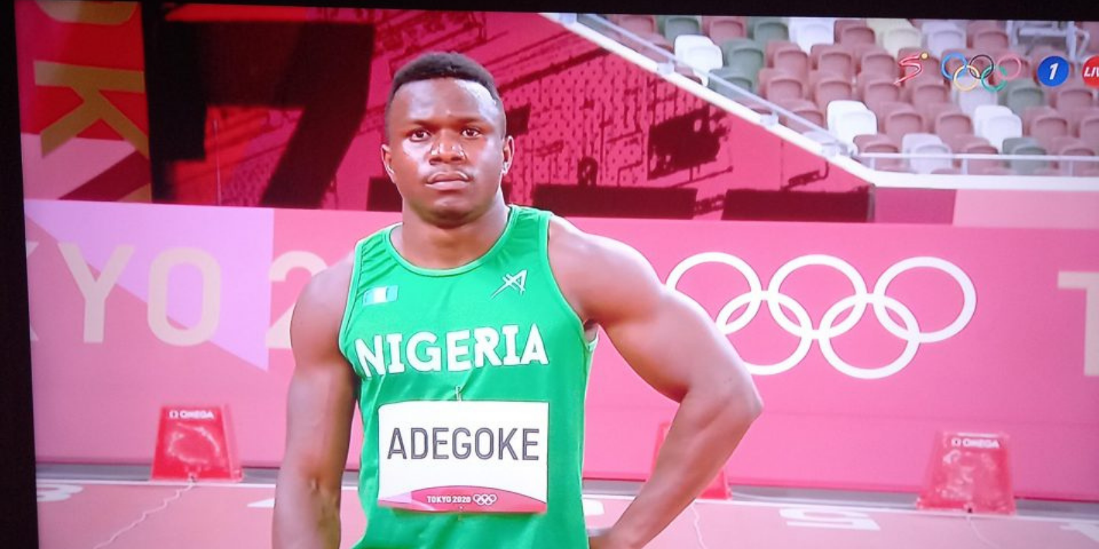 What sport does Enoch Adegoke participate in?
