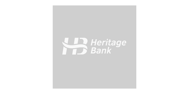 What colours are on the Heritage Bank logo?