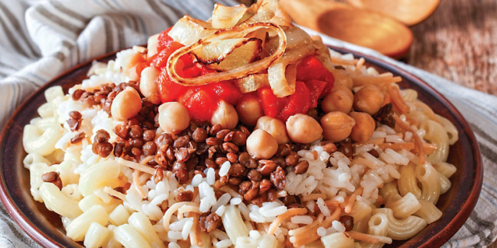 Kushari, a popular street food is widely associated with: