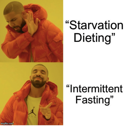 A meme about intermittent fasting