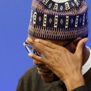 Buhari turning away his face in shame