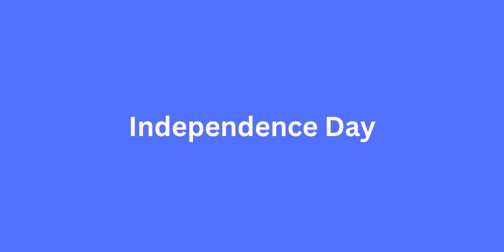 What was the official public holiday for Independence Day?