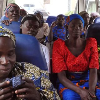 Image of family members of the kidnapped Nigerian Chibok girls